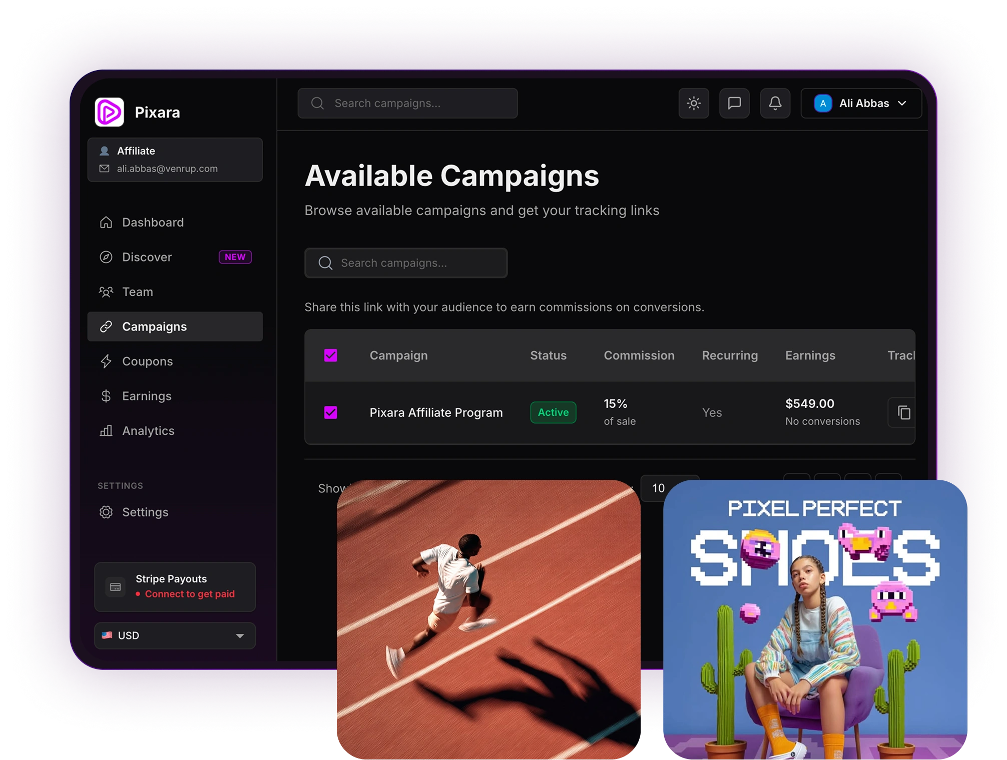 Tracking links